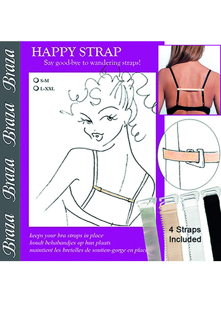 Braza Happy strap 4-pack beige, svart, vit, clear
