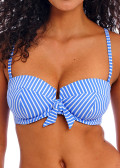 Freya Swim Beach Hut bikiniöverdel bandeau D-I-kupa blå
