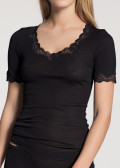 Calida Richesse Lace Black short-sleeve top XS-L