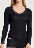 Calida Richesse Lace Black long-sleeve top XS-L