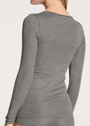 Calida True Confidence Grey long-sleeve top XS-L