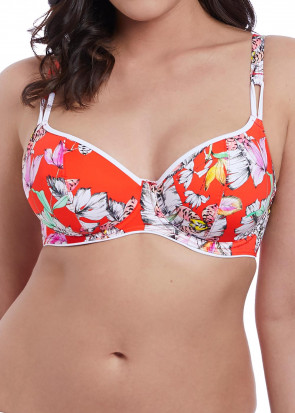 Freya Swim Wild Flower bikiniöverdel plunge D-L kupa mönstrad