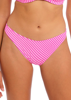 Freya Swim Jewel Cove Stripe Raspberry bikiniunderdel high leg brief XS-XL