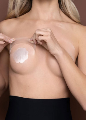 Bye Bra Breast Lift Tape + Satin Nipple Covers beige