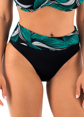 Fantasie Swim Saint Lucia Black bikiniunderdel med vikbar kant S-XXL