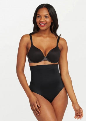 Suit Your Fancy High-Waisted Thong - Svart