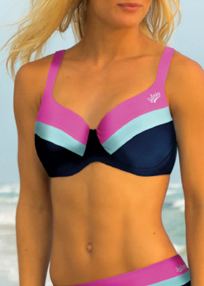 Salming Color Block bikiniöverdel med bygel B-D kupa mönstrad